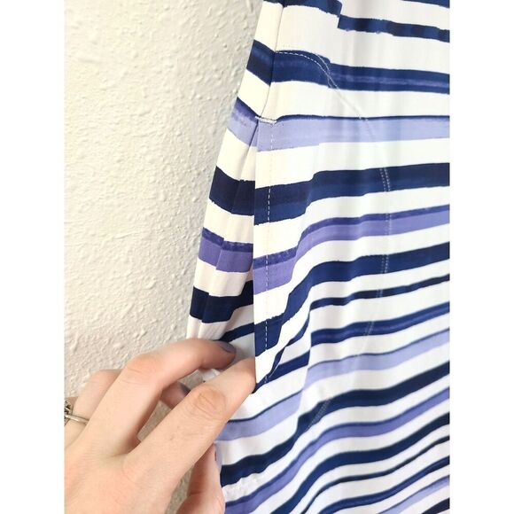 Tommy Bahama XL Striped Dress Pockets Stretchy Beachy Resort Swim Cover Nautical - Picture 5 of 8